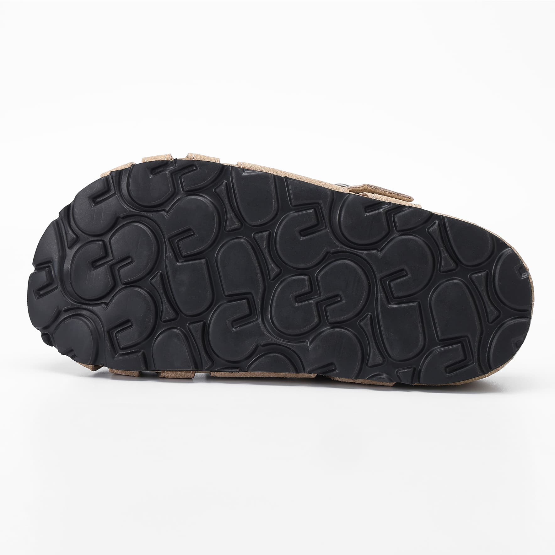 Woven Cow Suede Platform Footbed Sandals Detail 4